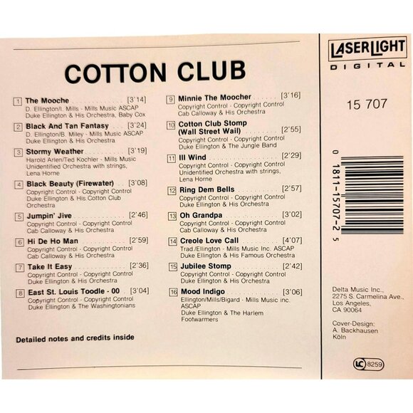 The Jazz Collector Edition Cotton Club Days Historic Music Recording 37270cd - Picture 2 of 2